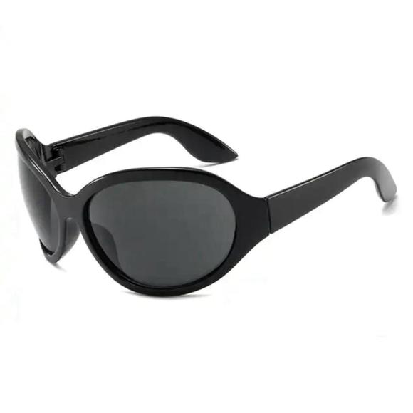 Oversized Steampunk Sunglasses Women Men 2024 Luxury Brand Oval Y2K Sports Punk - Picture 3 of 9